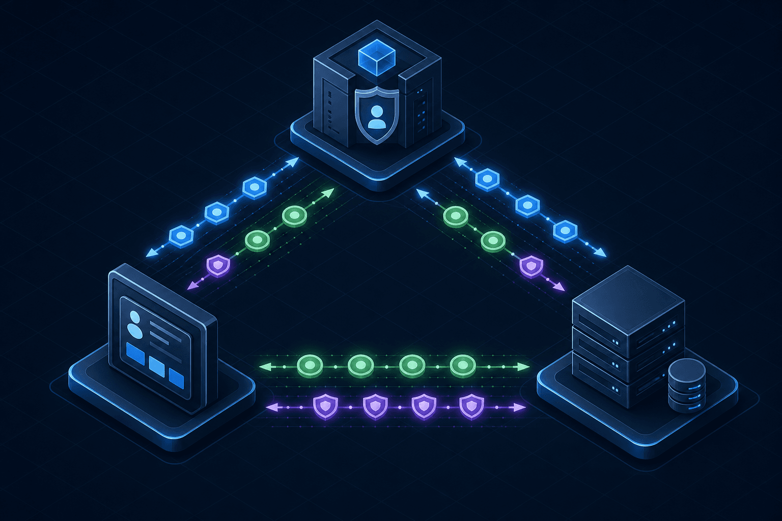 Diagram illustrating the three layers of OIDC tokens and their security boundaries.