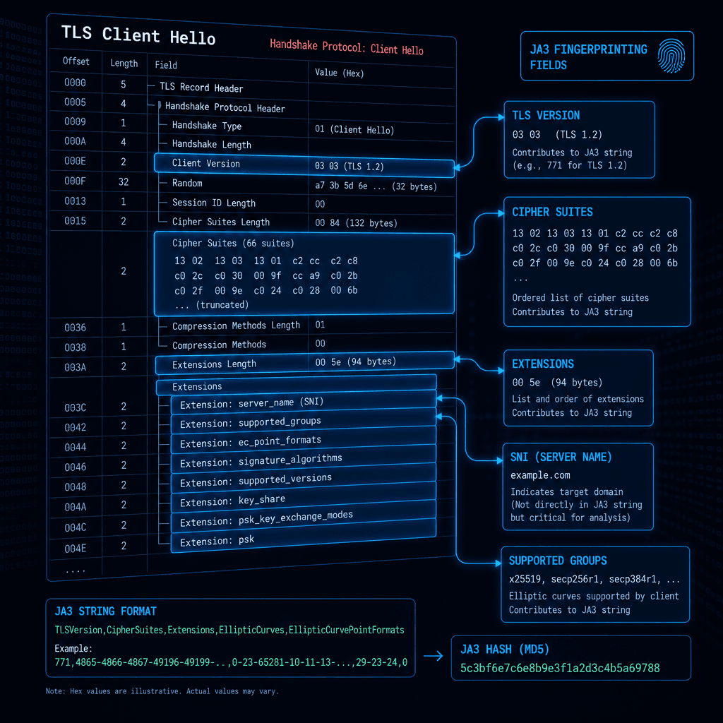 Technical diagram showing the flow of a credential stuffing attack versus a legitimate login, highlighting detection points at the API gateway and identity provider. Clean, minimalist style, blue and red color palette.