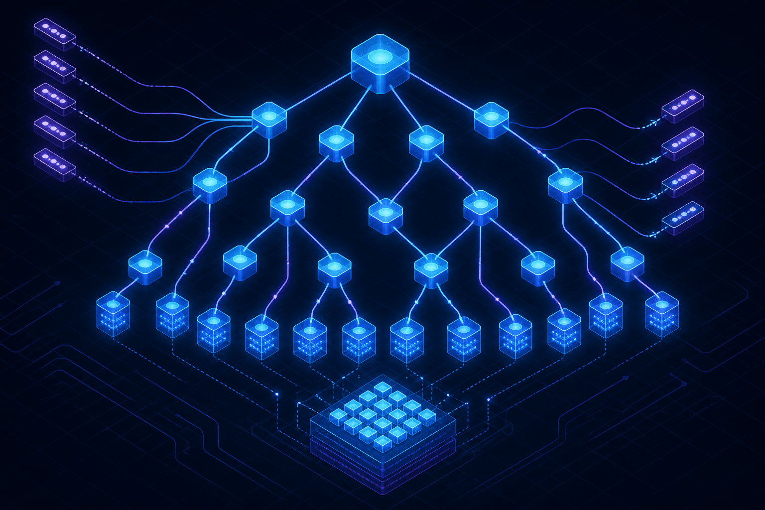 Diagram of SGLang's RadixAttention structure showing KV cache sharing.