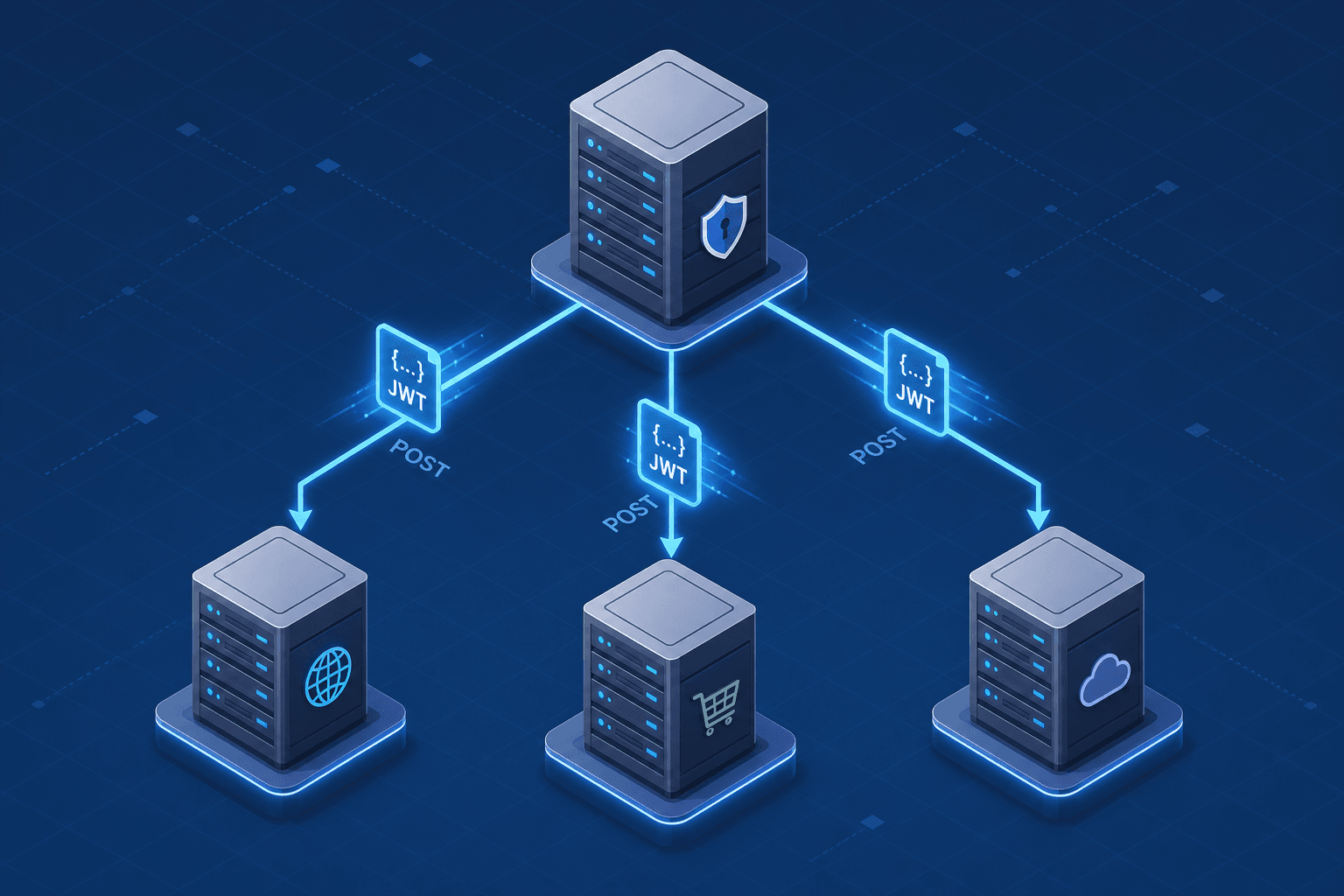 Diagram illustrating the back-channel logout flow between an Authorization Server and multiple Service Providers.