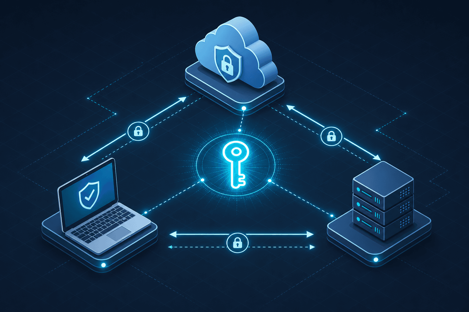 Architecture diagram illustrating the DPoP proof of possession flow between Client, Authorization Server, and Resource Server.